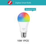 18W 15W Tuya Wifi Smart Home Led Lamp RGB+WW+CW E27 Zigbee 3.0 Led Light bulb Compatible With Alexa Amazon Google Assistant