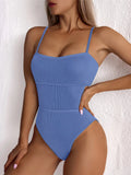 2026 Swimsuit One Piece Solid Swimwear Women One-piece Bathing Swim Suit Female Padded Beach Wear Swimming Summer