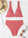 Sexy Bikinis 2025 Women Solid Swimsuit Women Padded Swimwear Female Beachwear Bathers Bathing Swimming Swim Suit