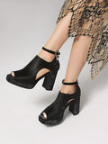 Summer Sandals Women Platform Gladiator Flip Flops High Heels Peep Toe Nude Black Ladies Dance Party Wedding Shoes Large Size