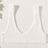 Ribbed Seamless U-Back Bralette Women's Push Up Tube Tops Wire Free Plunge Underwear Sexy Lingerie Small Cup Intimates M-XL