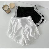 Women Ice Silk Lace Slip Shorts for Under Dresses Mid-Rise Anti-Chafing Boyshorts Traceless Underwear Short Leggings