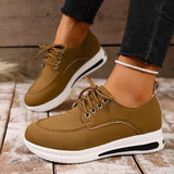 Comfortable Lace Up Platform Sneakers Women Lightweight Plus Size 43 Thick Sole Casual Shoes Woman 2025 Non Slip Sport Sneaker