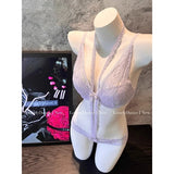Elegant French Purple Halter Neck Bra Set Delicate Lace Bralette for Small Bust Layered Straps Lingerie UK Sizes MOYISU Sexy Bra