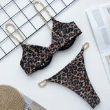 Sexy Metal Chains String High Cut One Piece Swimsuit Women Swimwear Female Monokini Tummy Cut Out Bathing Suit Swim Beach Wear