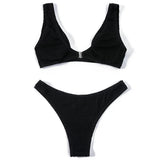 ZTVitality Black Ribbed Women Swimsuit Sexy Bikini 2022 New Arrival Summer Beach Swimwear Female Padded Bra Brazilian Biquini