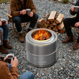 Stainless Steel Smokeless Wood Burning Fire Pit With Carry Bag
