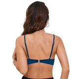 Women's Sexy Bikini Bra Fashion Push Up Underwear Swimsuit Solid Color Cross Tie Bra Pad No Steel Swimsuits Bikini Lenceria