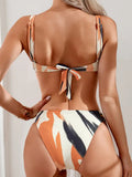 2026 Push Up Strappy Bikini Two Piece Swimsuit Women Printed Swimwear Female Bathers Bathing Swimming Swim Suit Beachwear