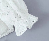Foridol White Lace Cotton Dress V Neck Off Shoulder Sexy Beach Short Dress Summer Women Buttons Cut Out Mini Beach Sundress 2025