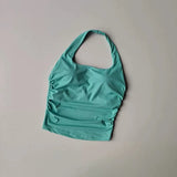 Women's small camisole hanging neck vest, gathering beautiful back yoga sports bra