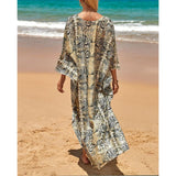 Sexy Zebra Printed V Neck Tunic Beach Cover Up Cover-ups Beach Dress Beach Wear Beachwear Beach Long Dress Female Women V4159