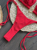 Heart-shaped Halter Micro Thong Bikini Female Swimsuit Women Swimwear Two-pieces Bikini Set Brazilian Bather Bathing Suit Swim