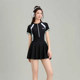 New Swimsuit for Women, Slightly Overweight, Plus Size Jumpsuit Style, Conservative and Slimming, Hot Spring Swimsuit Wholesale