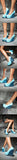 Plus Size Elegant Sequined White Chunky Platform Pumps Women's Black Pink Peep Toe Wedges High Heels Shoes for Party Wedding