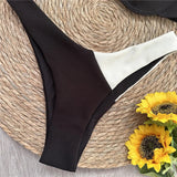 Push Up Solid Patchwork Bikini 2023 Sexy Women Swimsuits Female Swimwear Micro Bikini Set Brazilian Biquini Beachwear Swim Suit