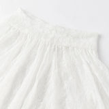 Womens Summer Sheer Shirts Flare Long Sleeve Mock Neck Lace Floral Tops Fashion Ruffled Peplum Hem Cropped T-shirts
