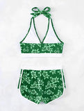 2026 High Waist Bikinis Women Padded Halter Swimwear Female Sexy Sporty Swimsuit Bathers Bathing Swimming Swim Suit Beachwear