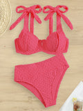 S - XL V Shaped Underwired Female Swimsuit High Waist Bikini Women Swimwear Two-pieces Bikini Set Bather Bathing Suit Swim Lady
