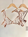 Affordable French Lace Lingerie Set | Sexy Mesh Push Up Bra for Big Bust, Ultra Thin Slimming Anti Sag Women's Bra Set MOYISU AB