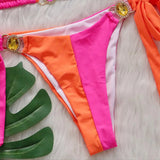 2026 Leopard Rhinestone Jewelled Bikini Women Hollow out Swimsuit female Thong Swimwear Diamond Bikini Set Halter Bathing Suit