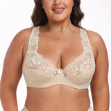 Bras For Womens Lingerie Floral Lace Bra Underwire Sexy Brassiere Perspective Plus Size BH Female Underwear Tops