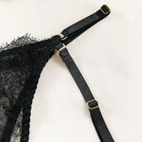 Toucheart Sexy Lingerie Suit Female Sexy See-through Lace Halter Bra Set  Adjustable Leg Ring Set for Women Sexy Underwear New