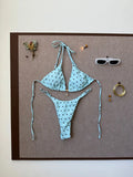 Sexy Black Polka Dot Print Bikini Set Women Pearls Push Up Bra Thong Swimwear 2026 Summer Bathing Suit Holiday Micro Swimsuit
