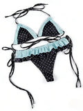 High Waist 2-Piece Split Bikini Set for Women 2026 - Print Trendy Swimwear Chic Beach Vacation Summer Party Fashion