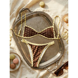 XS - L 2026 Printed Polka Dot Bikini Female Swimsuit Women Swimwear Two-pieces Bikini Set Plaid Bather Bathing Suit Swim V8039