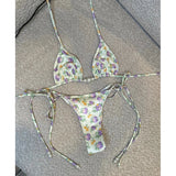 Micro Bikini 2025 Swimwear Women Swimsuit Sexy luxury Brazilian Bikini Set Halter Print Biquini Push Up Pearl Beachwear Female