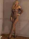 Plus Sexy Lace Lingerie Women's Transparent Catsuit Open Crotch Body Stockings For Sex Sling Halter Backless Teddies Bodysuits