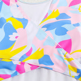 2026 Long Sleeves Swimsuit One Piece Backless Printed Swimwear Women Bathers Bathing Swimming Swim Suit Padded Beachwear Summer