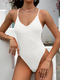 Wrinkled Criss Cross Backless Female Swimsuits One Piece Swimsuit Women Thong Swimwear High Cut Monokini Bathing Suit Swim Lady
