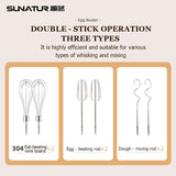 SUNATUR Hand Mixer 110-240V Blender 300W Electric Food Processor 3 in 1 Mixer Kitchen Appliances Machine Mixer for Baking