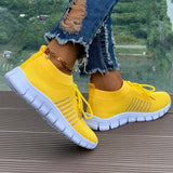 Spring Autumn Solid Breathable Mesh Flat Shoes Women Plus Size Non Slip Sock Sneakers Woman Comfortable Soft Sole Sport Shoes
