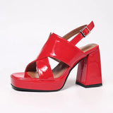 2026 Summer Retro High Heel Sandals - Back Buckle Straps for A Casual and Stylish Date-Wear Women's Shoes