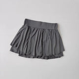 Women's Quick Drying Sports Short Skirt Fake Two-Piece Running Half Skirt Hip Blocking Anti Glare Breathable Tennis Skirt