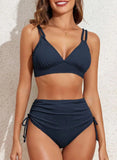2026 Strappy Triangle Bikinis Women Sexy Swimwear Female High Waist Swimsuit Solid Bathers Bathing Swimming Swim Suit Beachwear