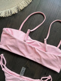Black rhinestone process bikini sexy thong split swimsuit 2-piece beach set
