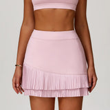 Pleated Tennis Skirt for Women with Pocket Shorts Women's High Waisted Wrapped Around Tummy Control Athletic Golf Yoga Skorts