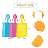 ABQR 50 Pieces Non Woven Reusable Bags Multi Color Tote Gift Bags Colored Blank Tote Bags Bulk Fabric Grocery Bags