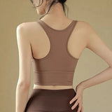 Women's Professional Shock-Absorbing Yoga Sports Vest One-Piece Gathering Sports Bra Running Collection with Breast Support
