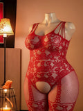 Adult Women Mesh Bodysuit Sexy Temptation Semi Transparent Fish Underwear Jumpsuit Unobstructed Underwear Full Bodystockings