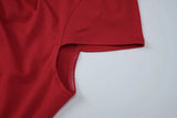 FDYOUI 2026 Women's T-shirts Turn-down Collar Single Breasted Short Sleeve Crop Tops Female Hollow Out Red Tee Shirt Streetwear