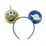 Disney Festival Party Cosplay Mouse Ears Headband 3.3" Ears Glitter Hairband Without Bow For Boys DIY Cartoon Hair Accessories