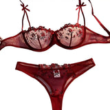 Sexy Lingerie Romantic Fancy Woman 2 Pieces Women Underwear Embroidery Cute Beautiful Bra And Panty Sets