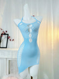 1PC Sexy Women Fishnet Hollow Out Cover Up Dress See Through Bodycon Beach Swimwear Summer Style