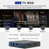 Smart TV Box IPTV 4K Android 13 Bluetooth 5.2 Wifi6 2GB16GB Google TV APP Netflix  Media Player support Spanish,French,Russian
