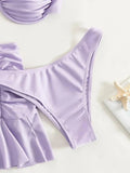 2026 Push Up 3 Pieces Bikini & Beach Slirt Swimsuit Women Strappy Swimwear Female Bathers Bathing Swimming Swim Suit Beachwear